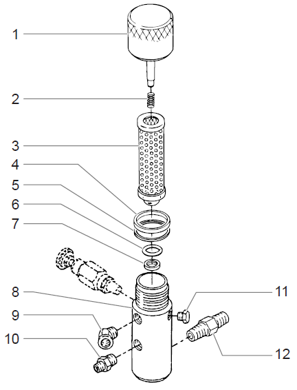 PowrLiner 6000 930 Outlet Manifold Filter Assembly with Check Valve PowrLiner 6000 930 Outlet Manifold Filter Assembly with Check Valve